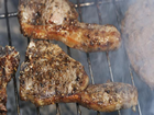 GRILLED GOAT CHOPS WITH GARLIC, OREGANO AND LEMON